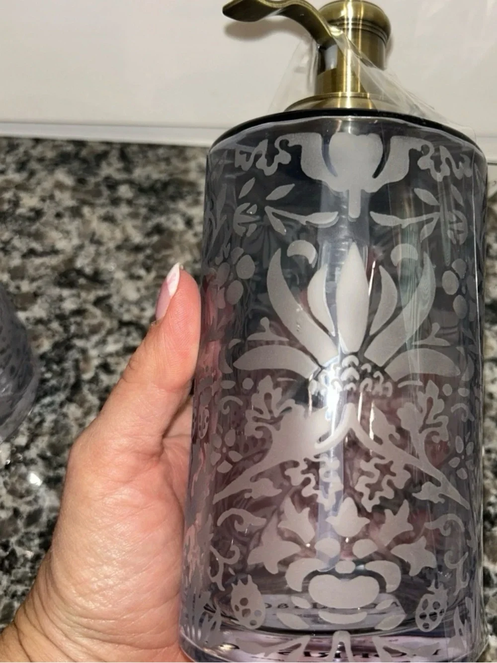 Morris & Co Strawberry Thief Tumbler Soap Pump Toothbrush Holder Etched Blue 3pc